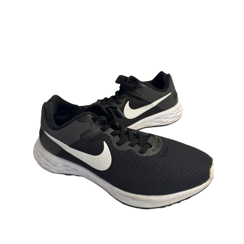 Nike Revolution 6 FlyEase NN Black/White Men's Shoes 7.5 (75_K1)